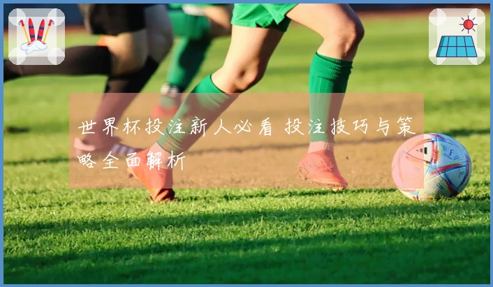 世界杯投注新人必看 投注技巧与策略全面解析